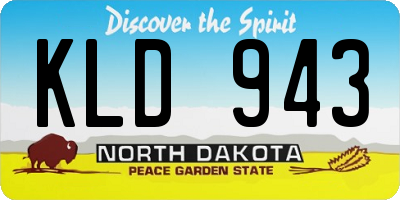 ND license plate KLD943