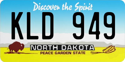 ND license plate KLD949