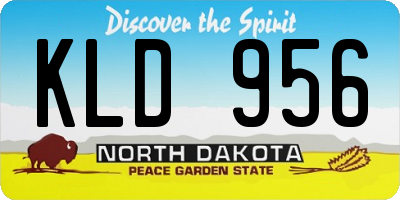 ND license plate KLD956