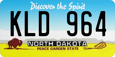 ND license plate KLD964