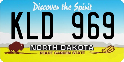 ND license plate KLD969