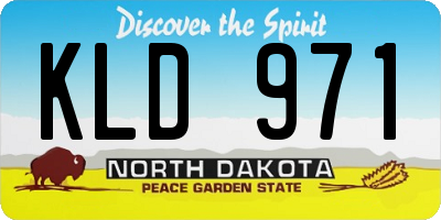 ND license plate KLD971