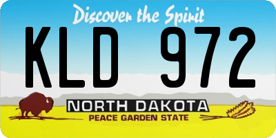 ND license plate KLD972