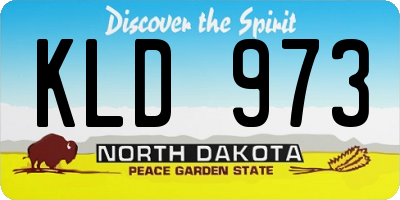 ND license plate KLD973
