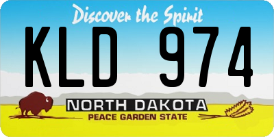 ND license plate KLD974