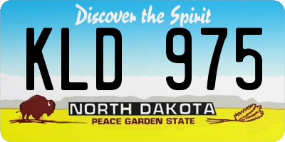ND license plate KLD975
