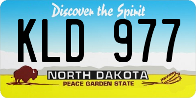 ND license plate KLD977