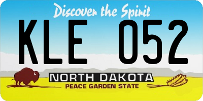 ND license plate KLE052