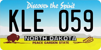 ND license plate KLE059