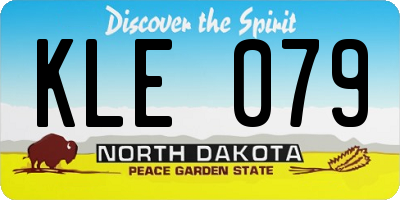 ND license plate KLE079