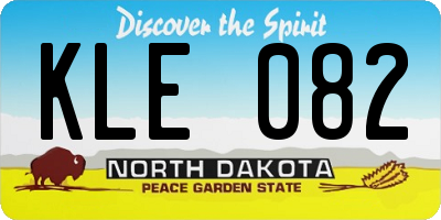 ND license plate KLE082