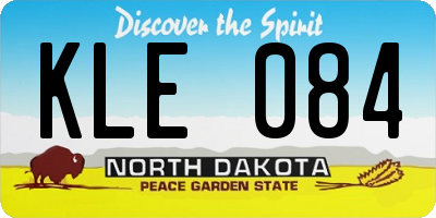 ND license plate KLE084