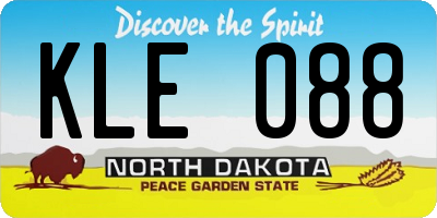 ND license plate KLE088
