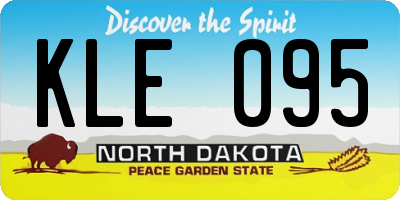 ND license plate KLE095