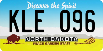 ND license plate KLE096