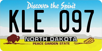 ND license plate KLE097