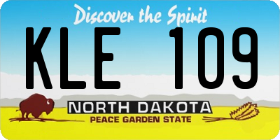 ND license plate KLE109