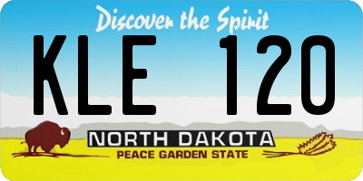 ND license plate KLE120