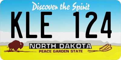 ND license plate KLE124
