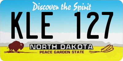 ND license plate KLE127