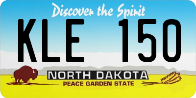 ND license plate KLE150