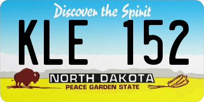 ND license plate KLE152