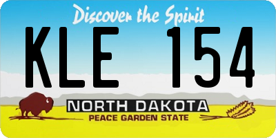 ND license plate KLE154
