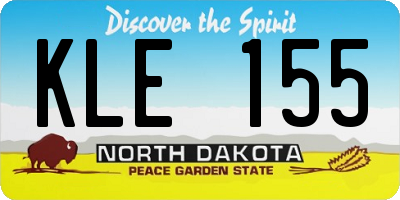 ND license plate KLE155