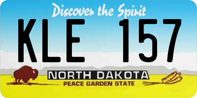 ND license plate KLE157