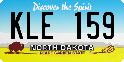 ND license plate KLE159