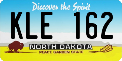 ND license plate KLE162