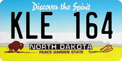 ND license plate KLE164