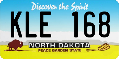 ND license plate KLE168