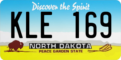 ND license plate KLE169