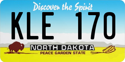 ND license plate KLE170