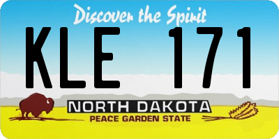 ND license plate KLE171