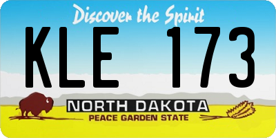 ND license plate KLE173