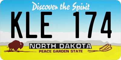 ND license plate KLE174