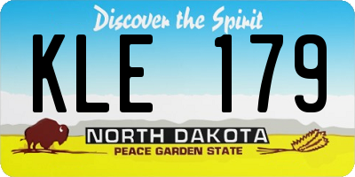 ND license plate KLE179