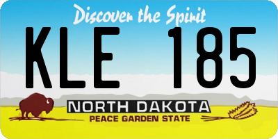 ND license plate KLE185