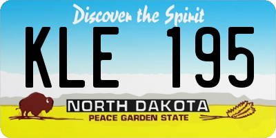 ND license plate KLE195