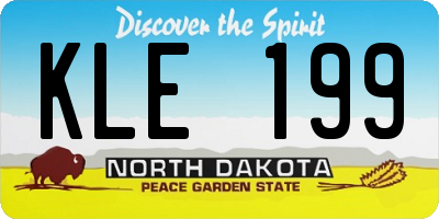 ND license plate KLE199