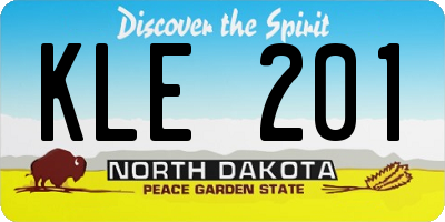 ND license plate KLE201