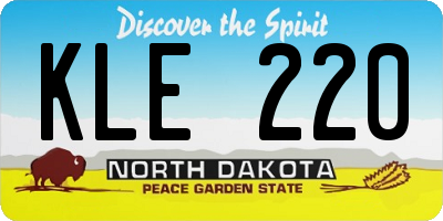 ND license plate KLE220