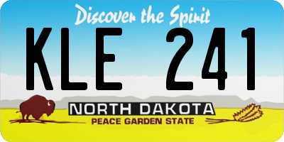 ND license plate KLE241