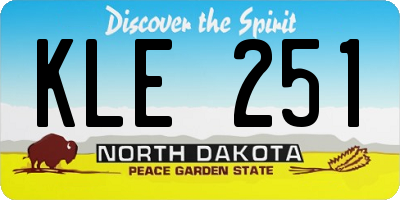 ND license plate KLE251