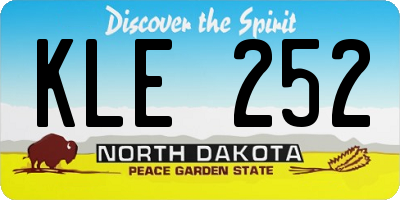 ND license plate KLE252