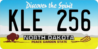 ND license plate KLE256