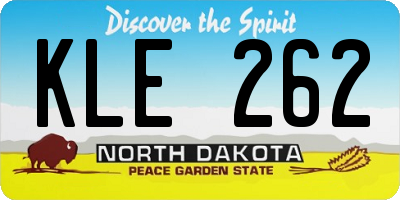 ND license plate KLE262