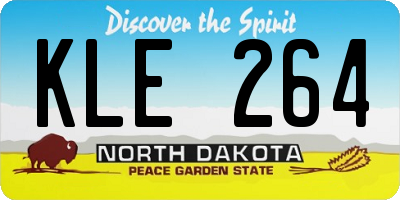 ND license plate KLE264